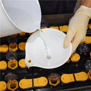 How to fill water in Forklift Battery